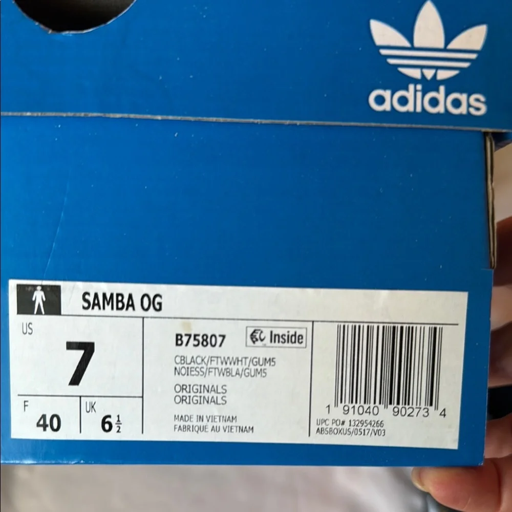 NIB Adidas Samba OH Black & White Sneakers - Picture 2 of 8